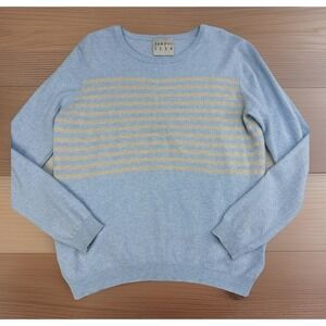 Jumper 1234 Womens Cashmere Striped Sweater Size 3 Blue Tan $495